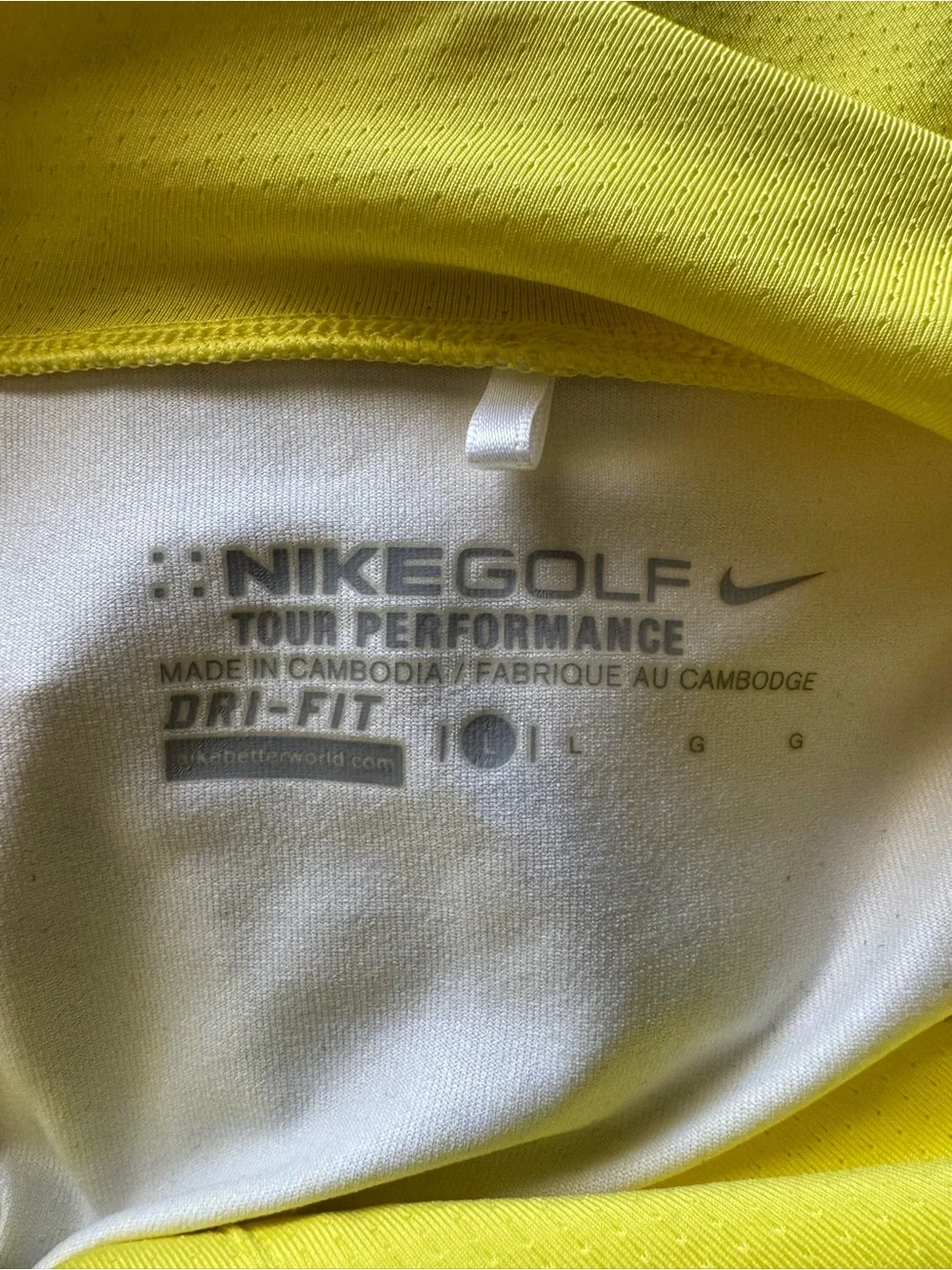 Nike Golf Women’s Yellow Short Sleeve Golf Performance Polo L